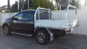 Nissan Navara NP300 Dual Cab with Tiger Tradie tray #080
