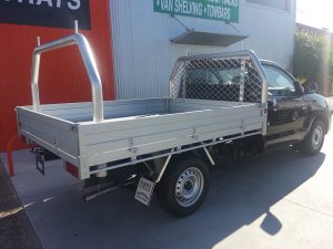 Toyota Hilux Single Cab with Tiger Tradie Tray Tradie Rear Ladder Rack  #122